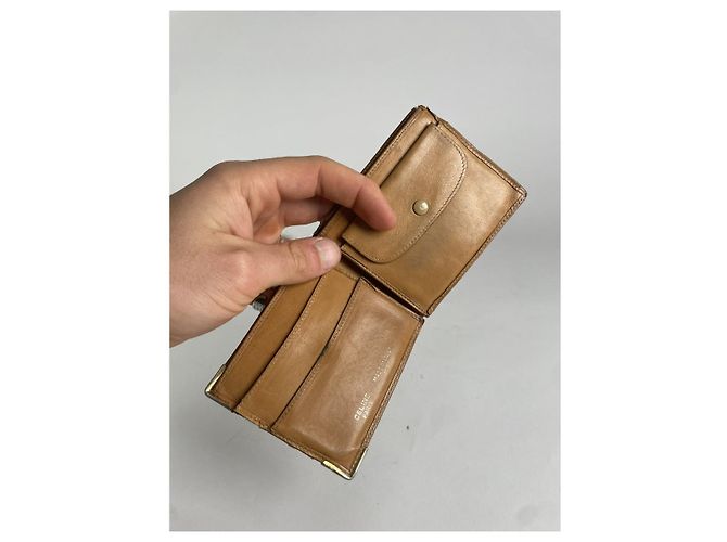Céline Borsa in pelle beige Celine - vista 4