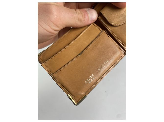 Céline Borsa in pelle beige Celine - vista 5