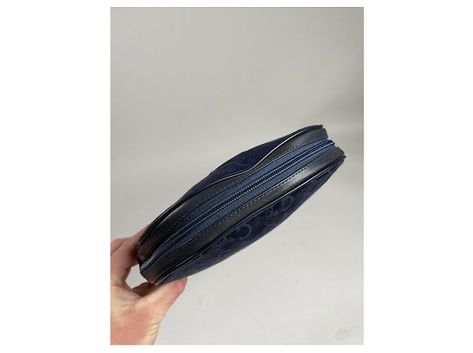 Céline Celine C charm blaue Polyester-Clutch - Ansicht 3