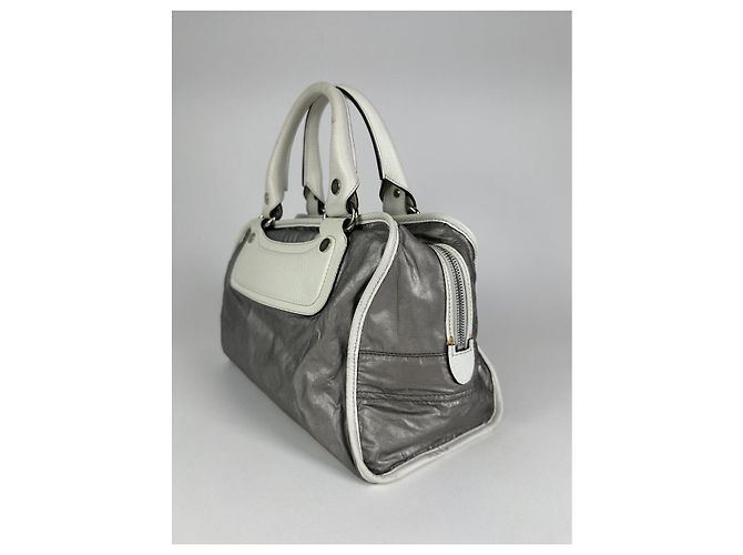 Céline Bolso de mano de cuero plateado Celine Plata - vista 5