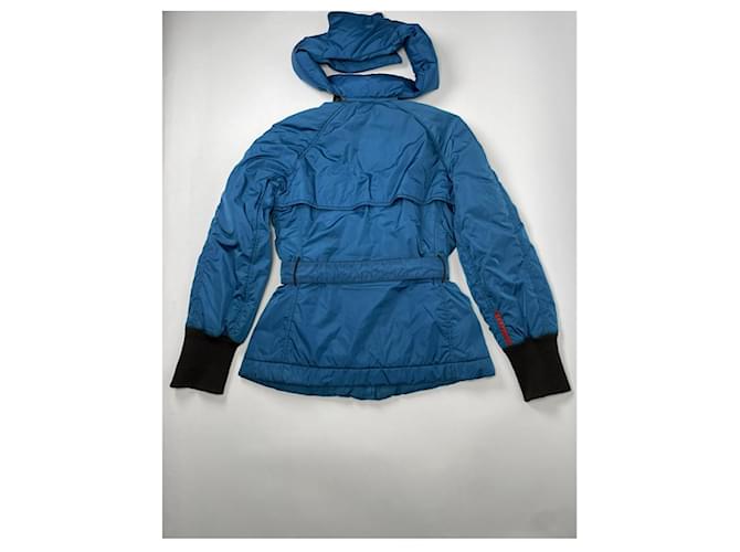 Prada Blue Polyester Coat - view 5