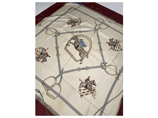 Céline Celine Anelli di foulard Sciarpa in seta multicolore - vista 5