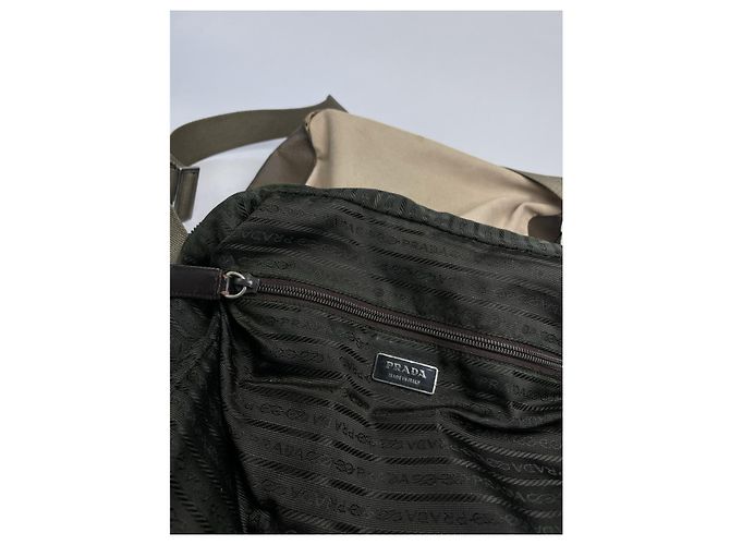 Borsa a mano in cotone marrone Re-Nylon di Prada - vista 3