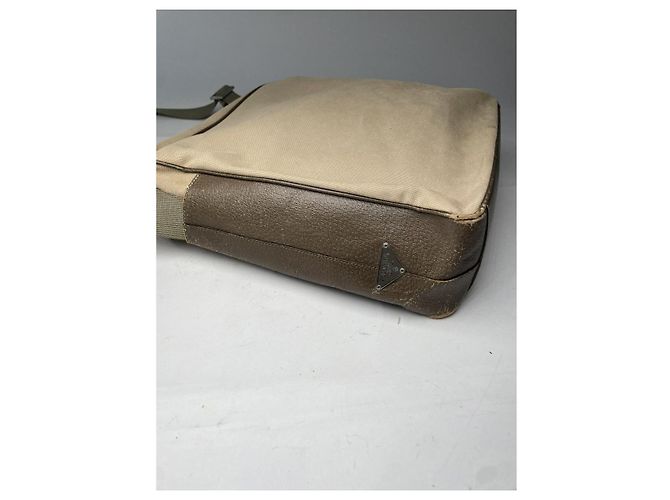 Borsa a mano in cotone marrone Re-Nylon di Prada - vista 4