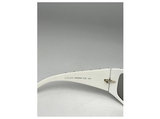 Occhiali da sole in plastica bianca Loewe Bianco - vista 4