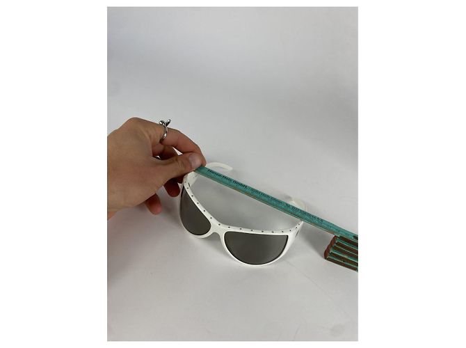 Occhiali da sole in plastica bianca Loewe Bianco - vista 5