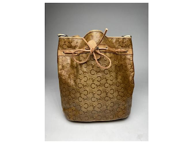 Céline Borsa a secchiello in pelle marrone Celine - vista 4