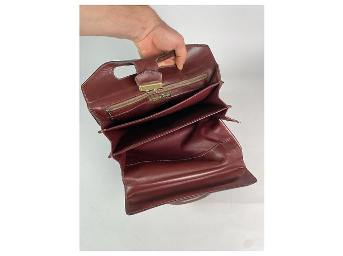 Borsa in pelle bordeaux Cartier Bordò - vista 2
