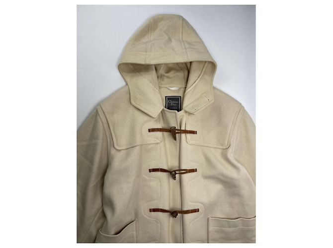 Abrigo trench de lana beige de Dior - vue 4
