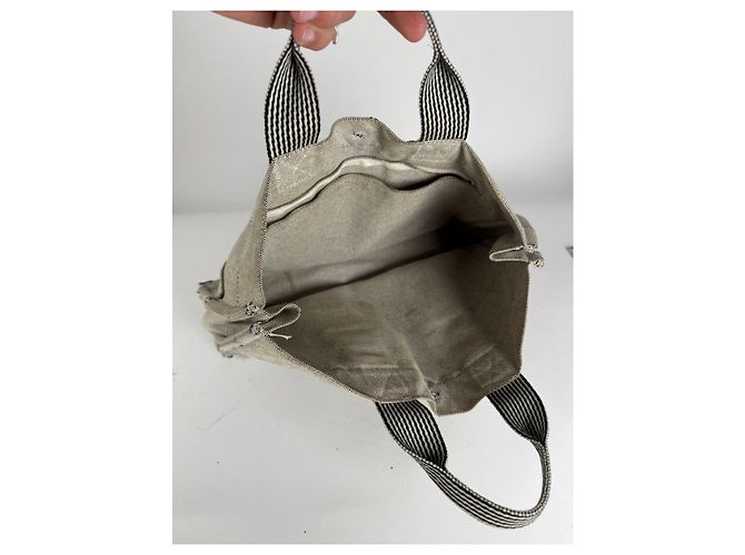 Bolso de mano de algodón beige de Hermès - vista 2