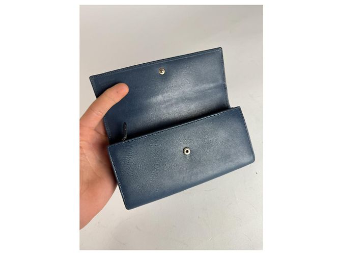 Vivienne Westwood blauer Leder Geldbeutel - Ansicht 4
