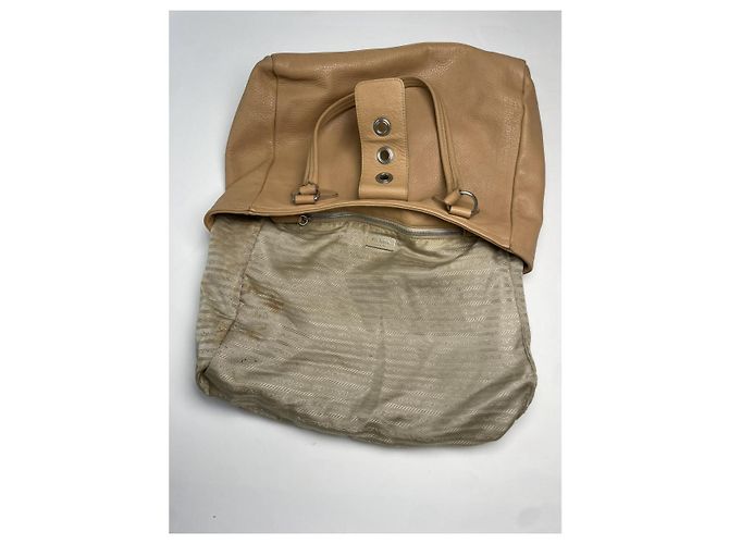 Borsa a mano in pelle marrone Prada Bibliothèque - vista 2