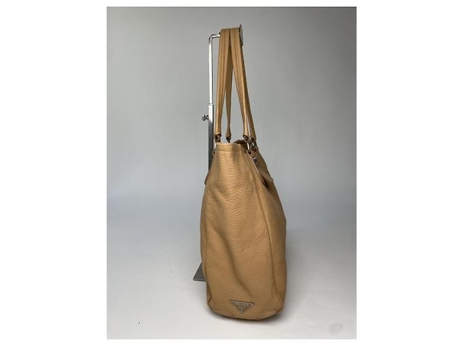Borsa a mano in pelle marrone Prada Bibliothèque - vista 4