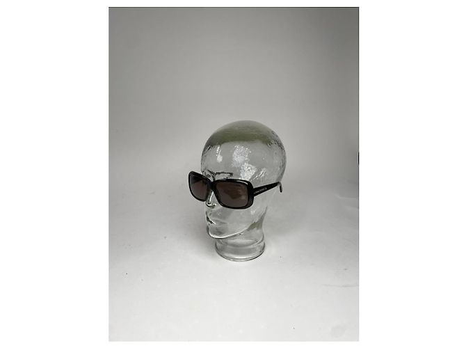 Occhiali da sole in plastica nera Prada Nero - vista 2