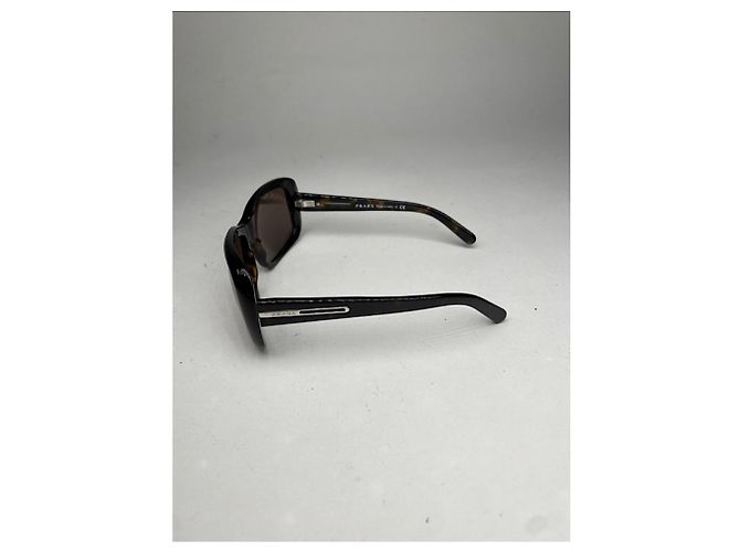 Occhiali da sole in plastica nera Prada Nero - vista 5