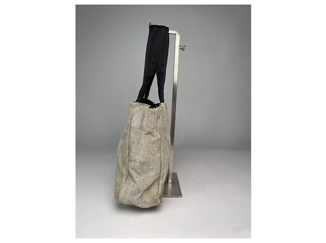 Bolso de mano de algodón negro Prada - vista 5