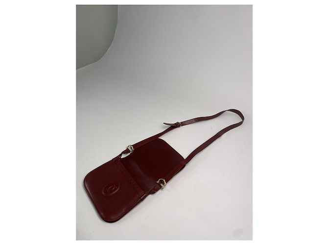 Borsa in pelle bordeaux Cartier Bordò - vista 4