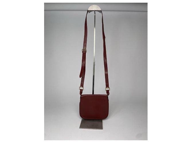 Borsa in pelle bordeaux Cartier Bordò - vista 5