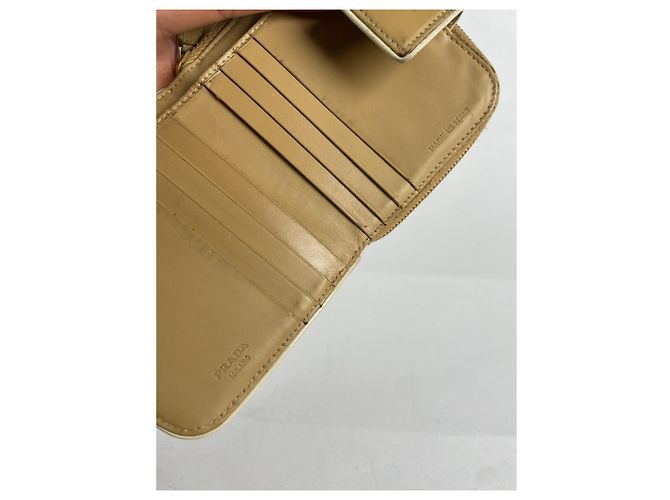 Prada Beiger Leder Geldbeutel - Ansicht 5