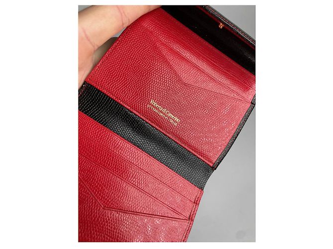 Schwarze Lederbörse ROBERTA DI CAMERINO - Ansicht 4