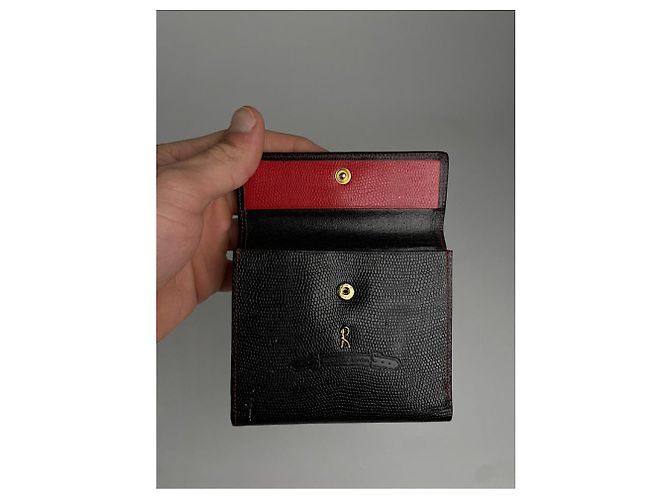 Schwarze Lederbörse ROBERTA DI CAMERINO - Ansicht 5