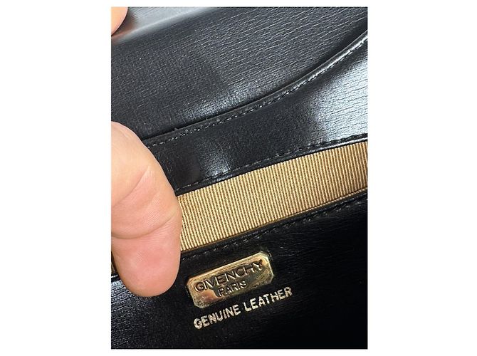 Sac à main en cuir noir Givenchy 4G - vue 4