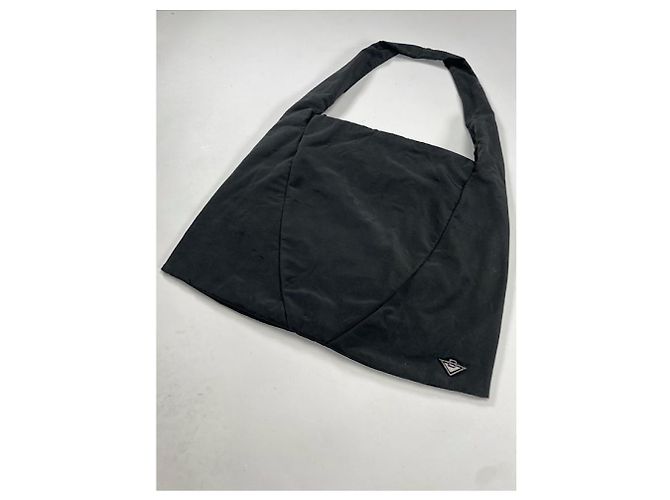 Bottega Veneta schwarze Polyester-Handtasche - Ansicht 2