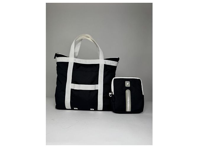 Courreges Borsa a mano in cotone nero Courrèges - vista 2