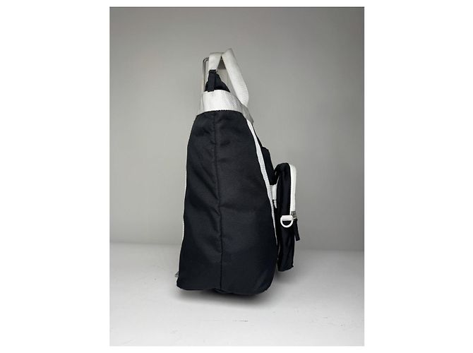 Courreges Borsa a mano in cotone nero Courrèges - vista 3