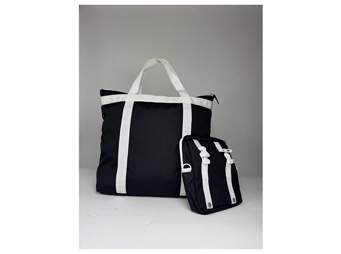 Courreges Borsa a mano in cotone nero Courrèges - vista 5