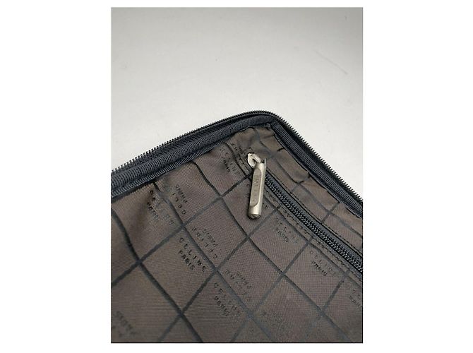 Céline Clutch in pelle nera Celine Trio Nero - vista 4
