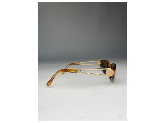 Fendi Gold-Metall Sonnenbrille Golden - Ansicht 3