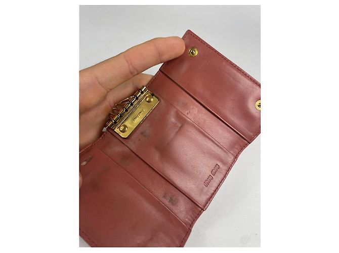 Borsa in pelle arancione Miu Miu - vista 5