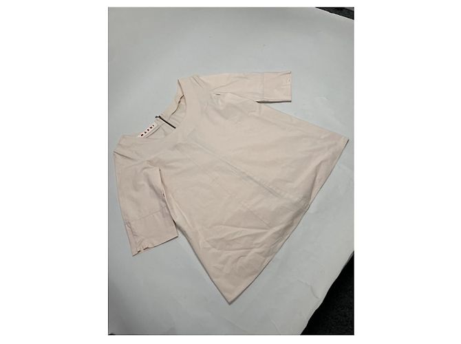Top in cotone beige Marni - vista 3