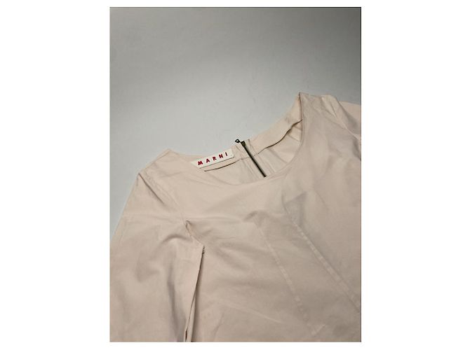 Top in cotone beige Marni - vista 4