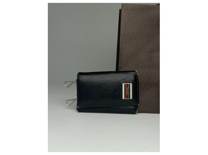 Borsa in pelle nera intrecciata Gucci Nero - vista 2