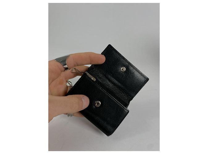 Borsa in pelle nera intrecciata Gucci Nero - vista 4