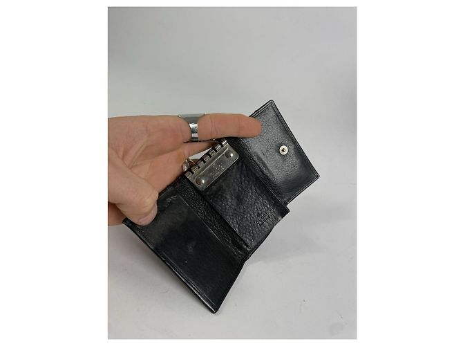 Borsa in pelle nera intrecciata Gucci Nero - vista 5