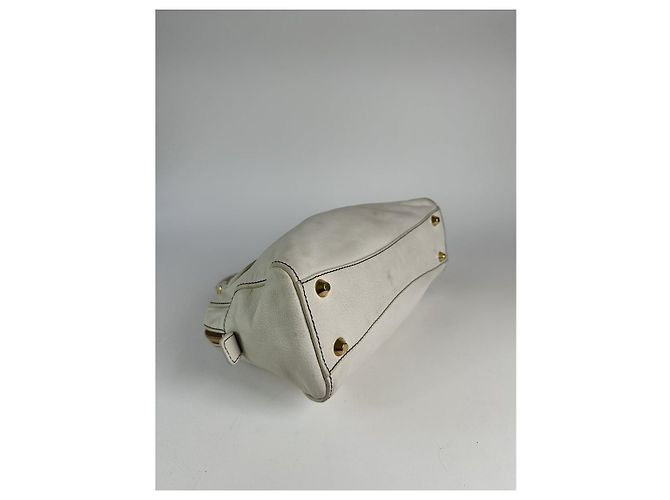 Borsa in pelle bianca Miu Miu Bianco - vista 4