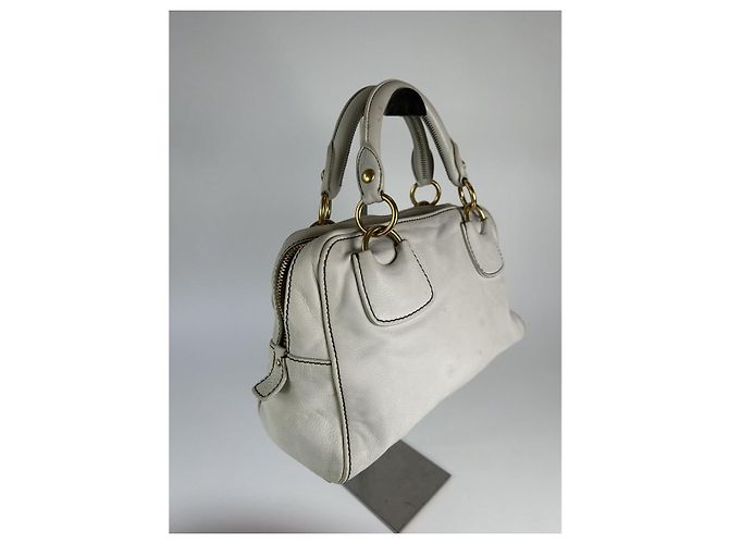 Borsa in pelle bianca Miu Miu Bianco - vista 5