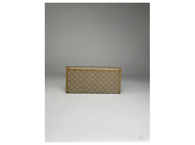 Céline Celine Triomphe Vintage Beige Leather Wallet - view 2