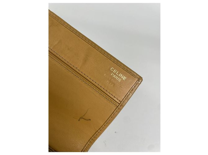 Céline Celine Triomphe Vintage Beige Leather Wallet - view 4
