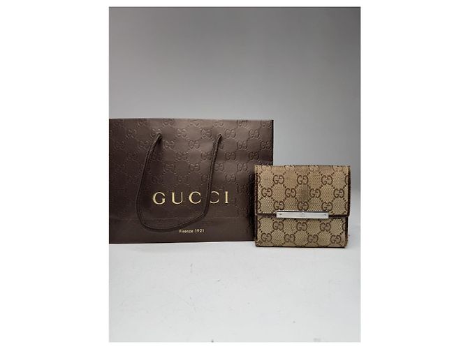 Gucci Zumi Beiger Baumwollgeldbeutel - Ansicht 3