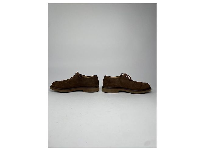 Giorgio Armani Scarpe in Pelle Marrone con Lacci - vista 3