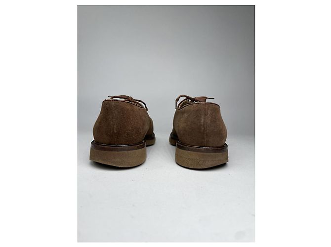 Giorgio Armani Scarpe in Pelle Marrone con Lacci - vista 5