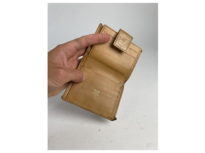 Céline Cartera de cuero beige Celine Triomphe - vista 3