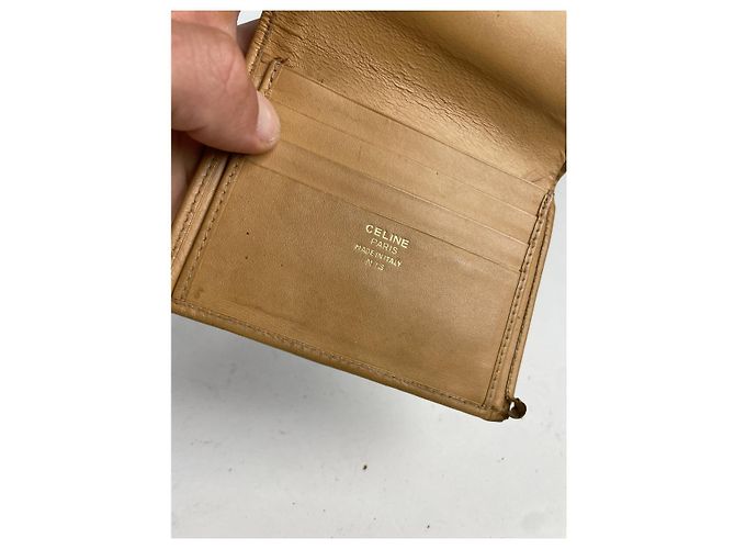Céline Cartera de cuero beige Celine Triomphe - vista 4