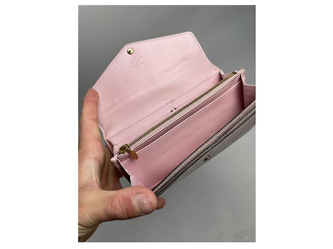 Cartera de cuero rosa Louis Vuitton Metis - vista 5