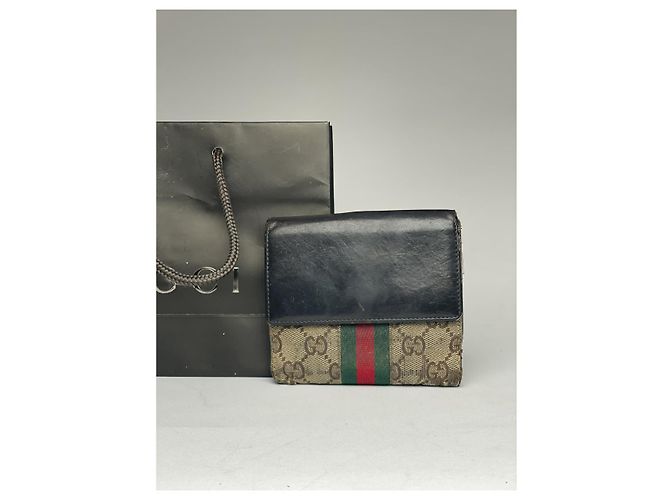 Gucci Jackie Vintage Beiger Baumwollgeldbeutel - Ansicht 2