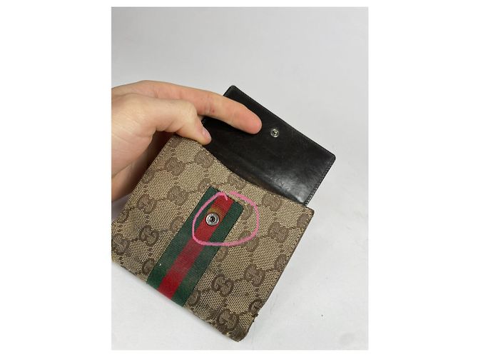 Gucci Jackie Vintage Beiger Baumwollgeldbeutel - Ansicht 3